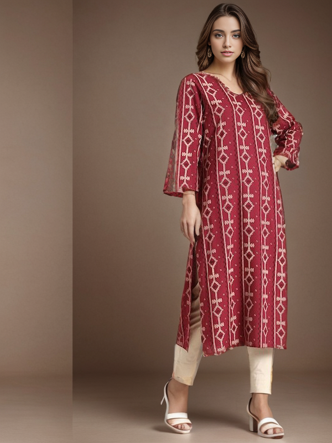 Rayon Printed Straight kurta