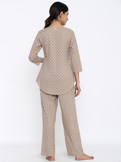 Cotton Printed Regular Top And Pyjama