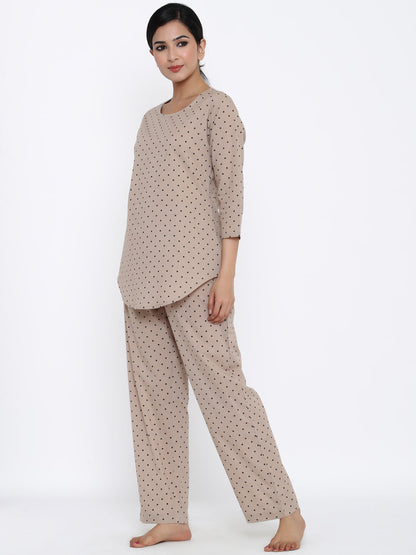 Cotton Printed Regular Top And Pyjama