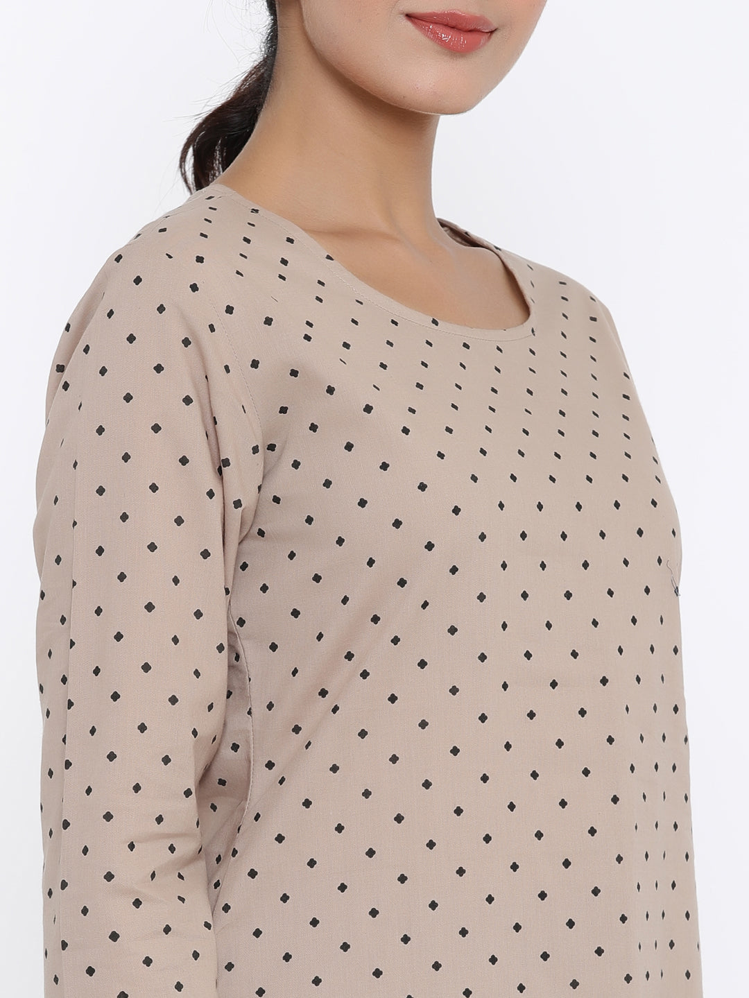 Cotton Printed Regular Top And Pyjama