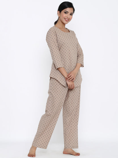 Cotton Printed Regular Top And Pyjama