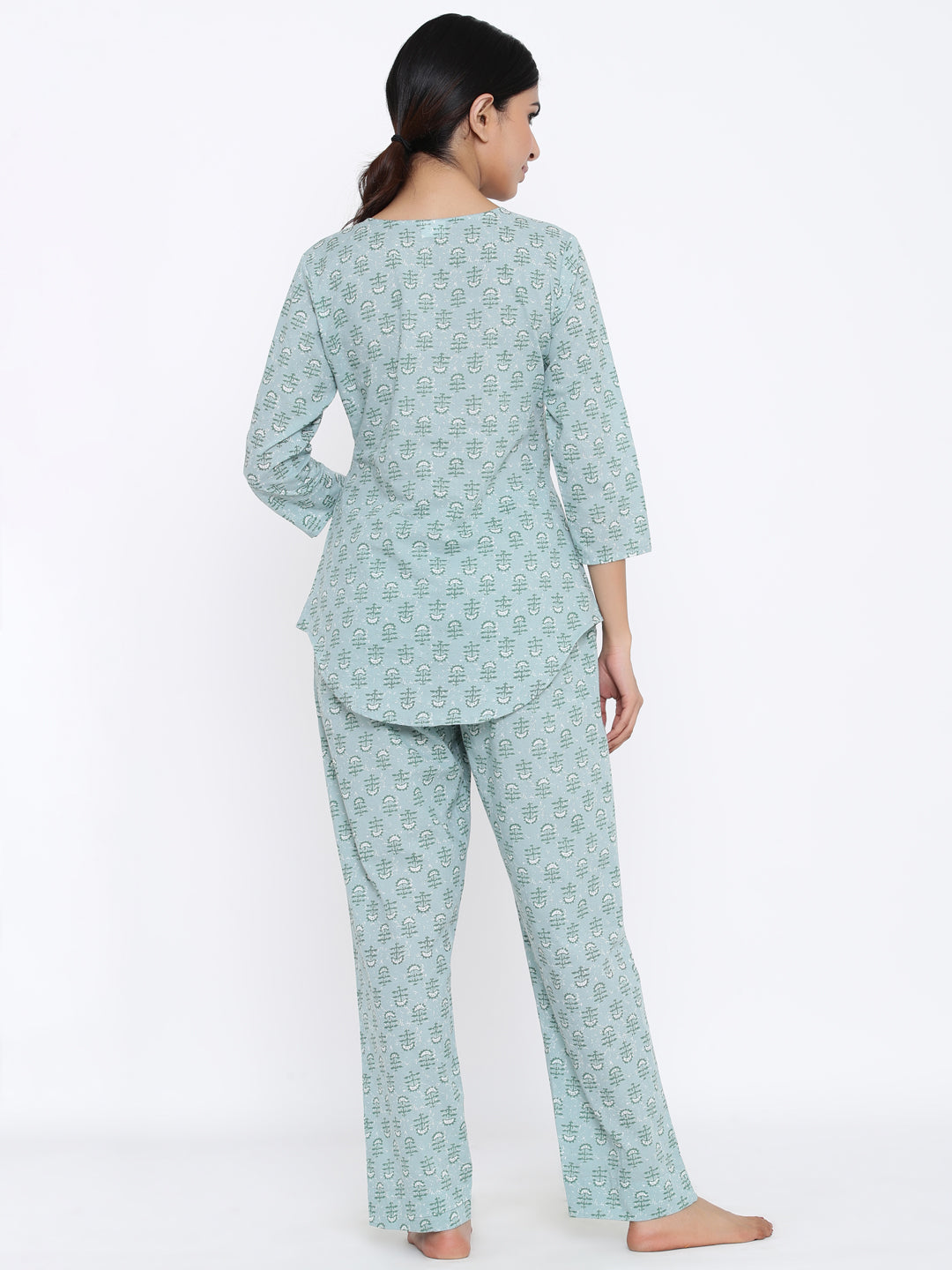 Cotton Printed Regular Top And Pyjama