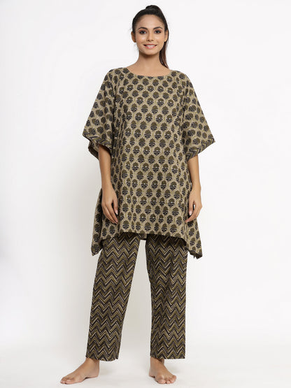 Cotton Printed Kaftan Kaftan With Pant