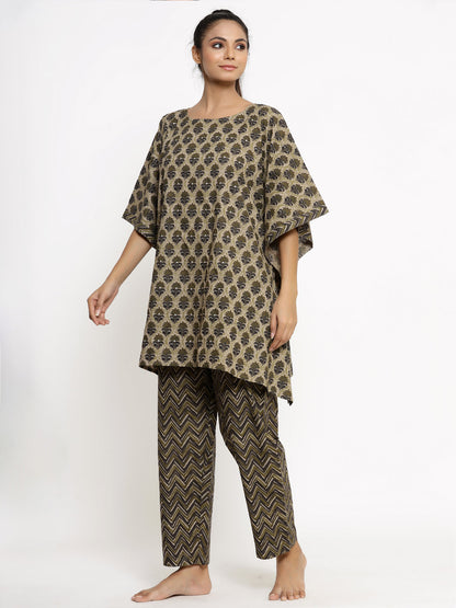 Cotton Printed Kaftan Kaftan With Pant