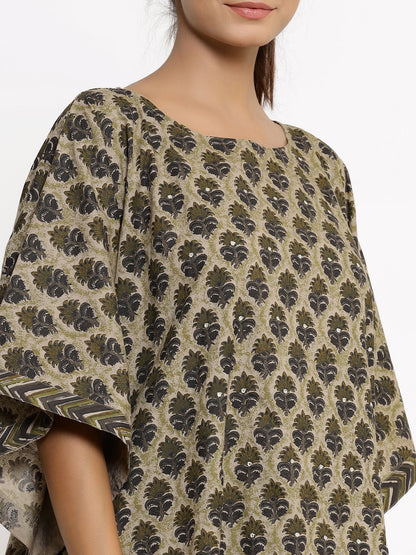 Cotton Printed Kaftan Kaftan With Pant