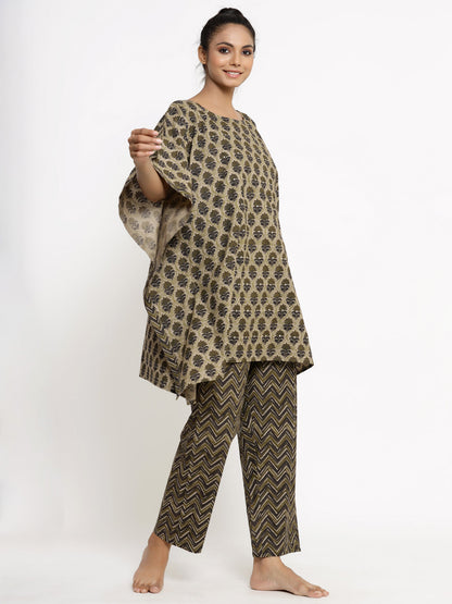 Cotton Printed Kaftan Kaftan With Pant