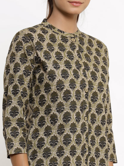 Cotton Printed Regular Top And Pyjama