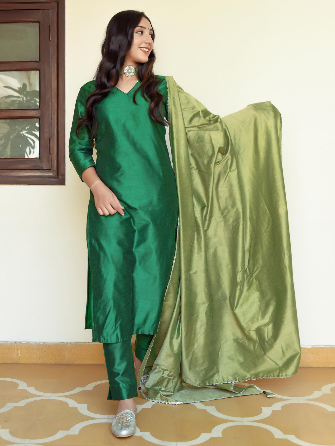 Shades Of Green Suit Set