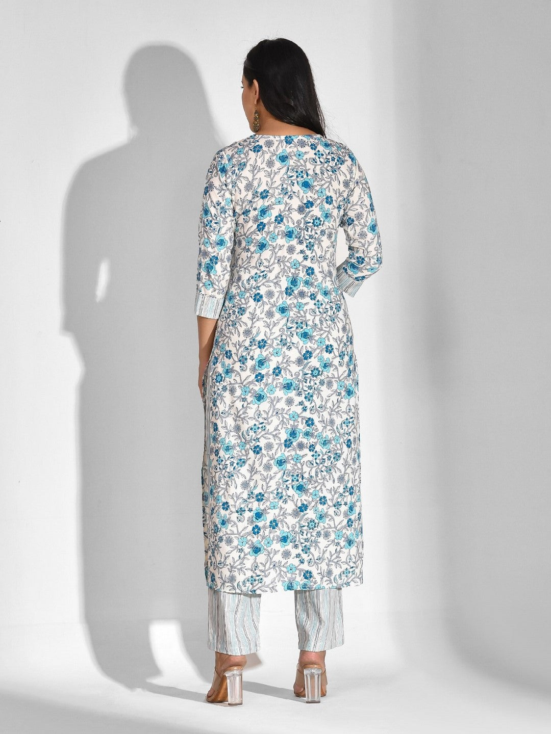 Viscose Rayon Floral Tie-up Kurta Set