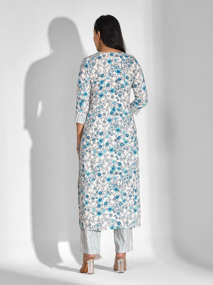 Viscose Rayon Floral Tie-up Kurta Set