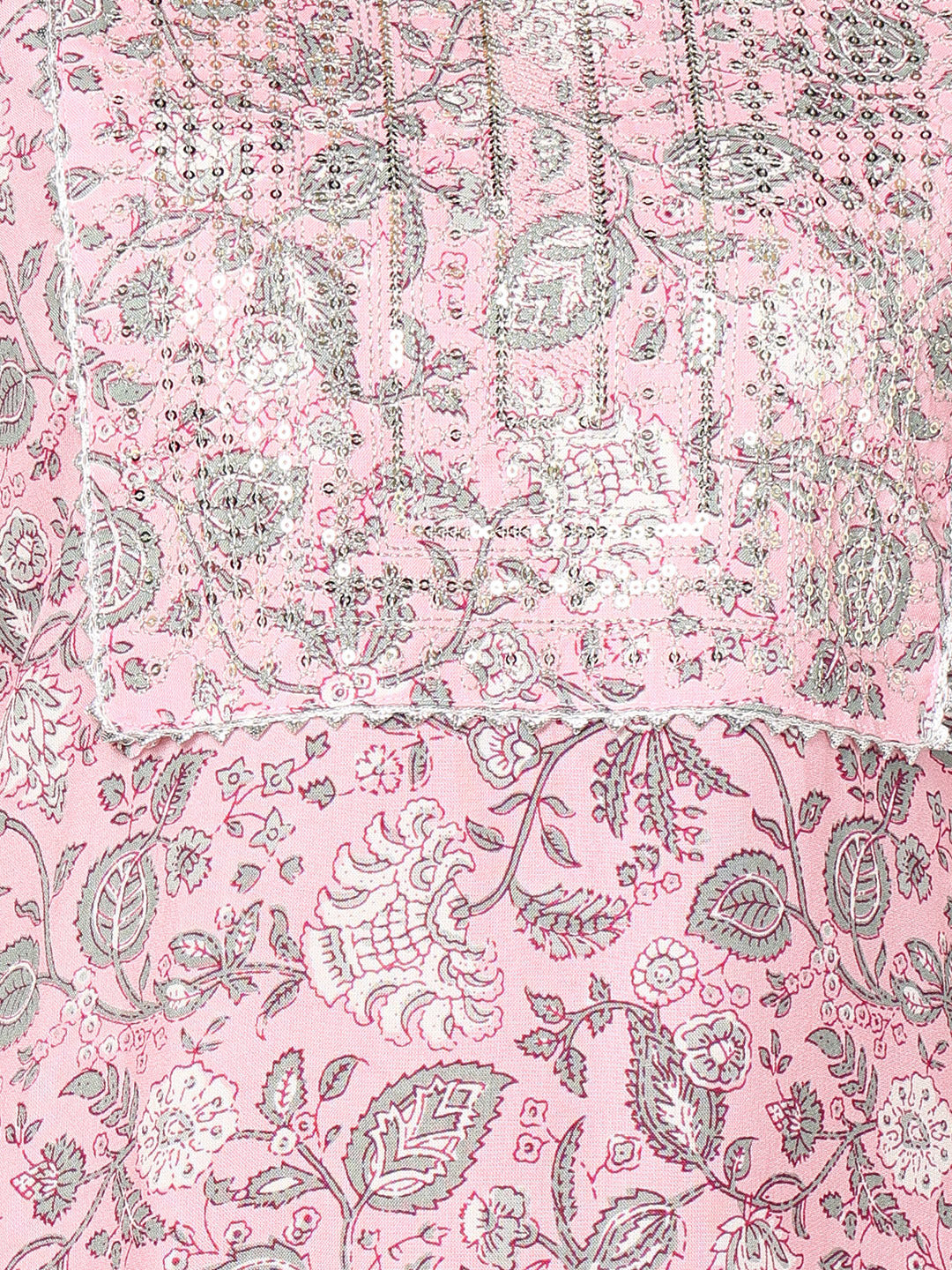 Printed Viscose Rayon 3/4 Sleeve Kurta And Trouser Set With Dupatta