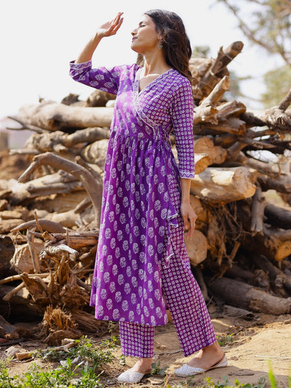 Printed Viscose Rayon 3/4 Sleeve Kurta And Palazzo Set With Dupatta