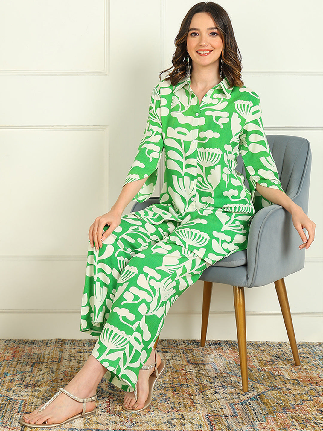 Mokshi green rayon printed kurti – wholesale manufacturer & exporter from India