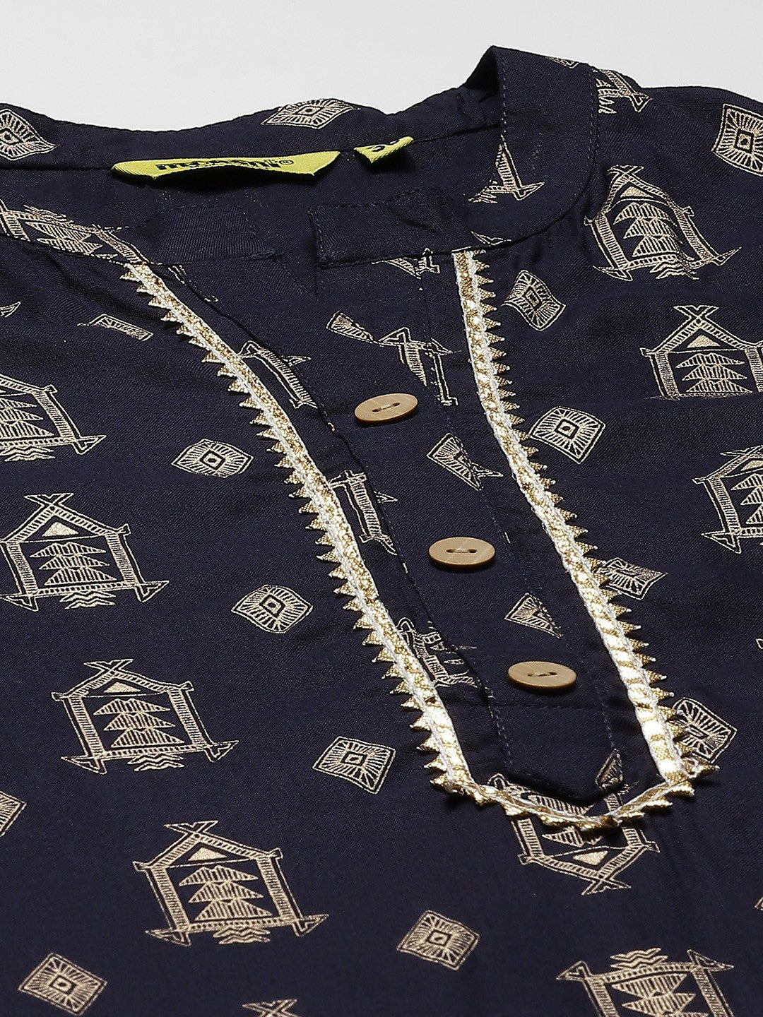 A-line Printed Viscose Rayon Kurta