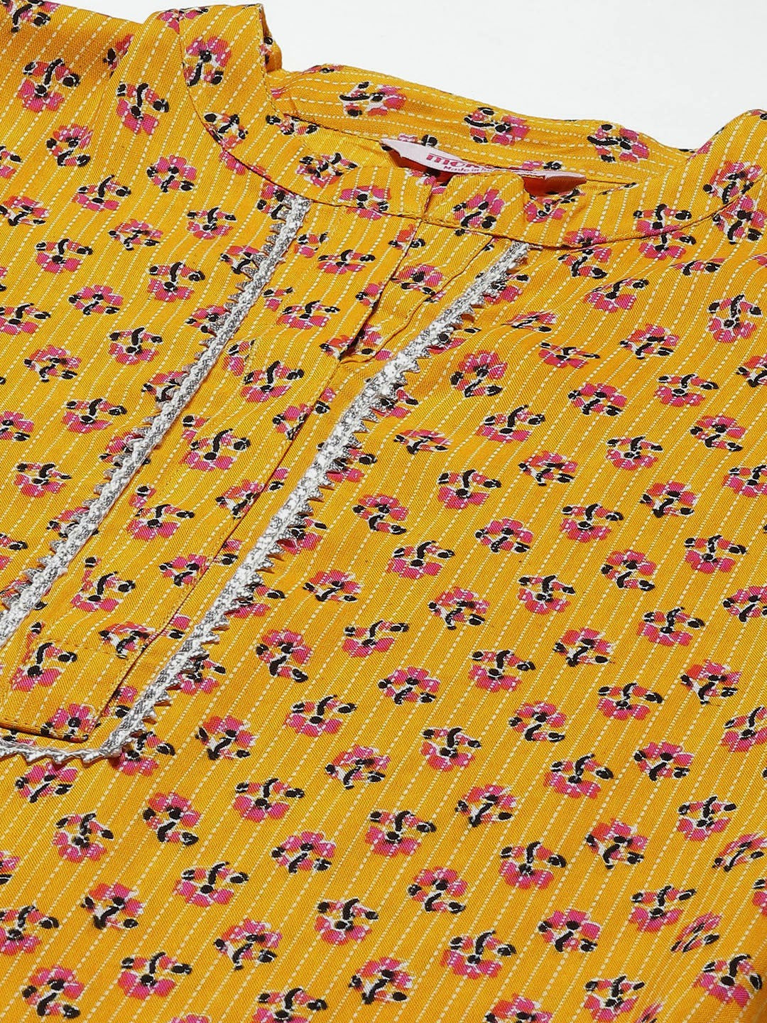 Straight Floral Print Viscose Rayon Kurta
