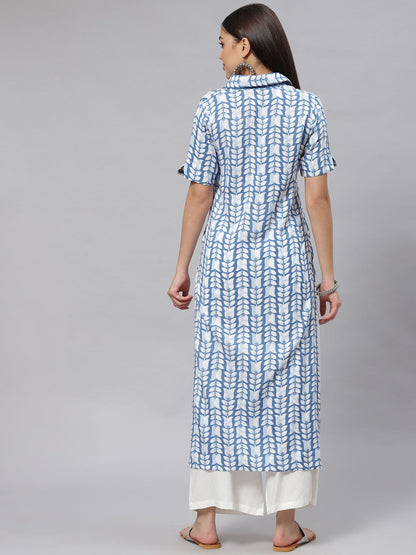 Straight Floral Print Viscose Rayon Kurta