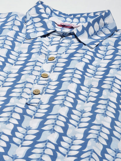 Straight Floral Print Viscose Rayon Kurta