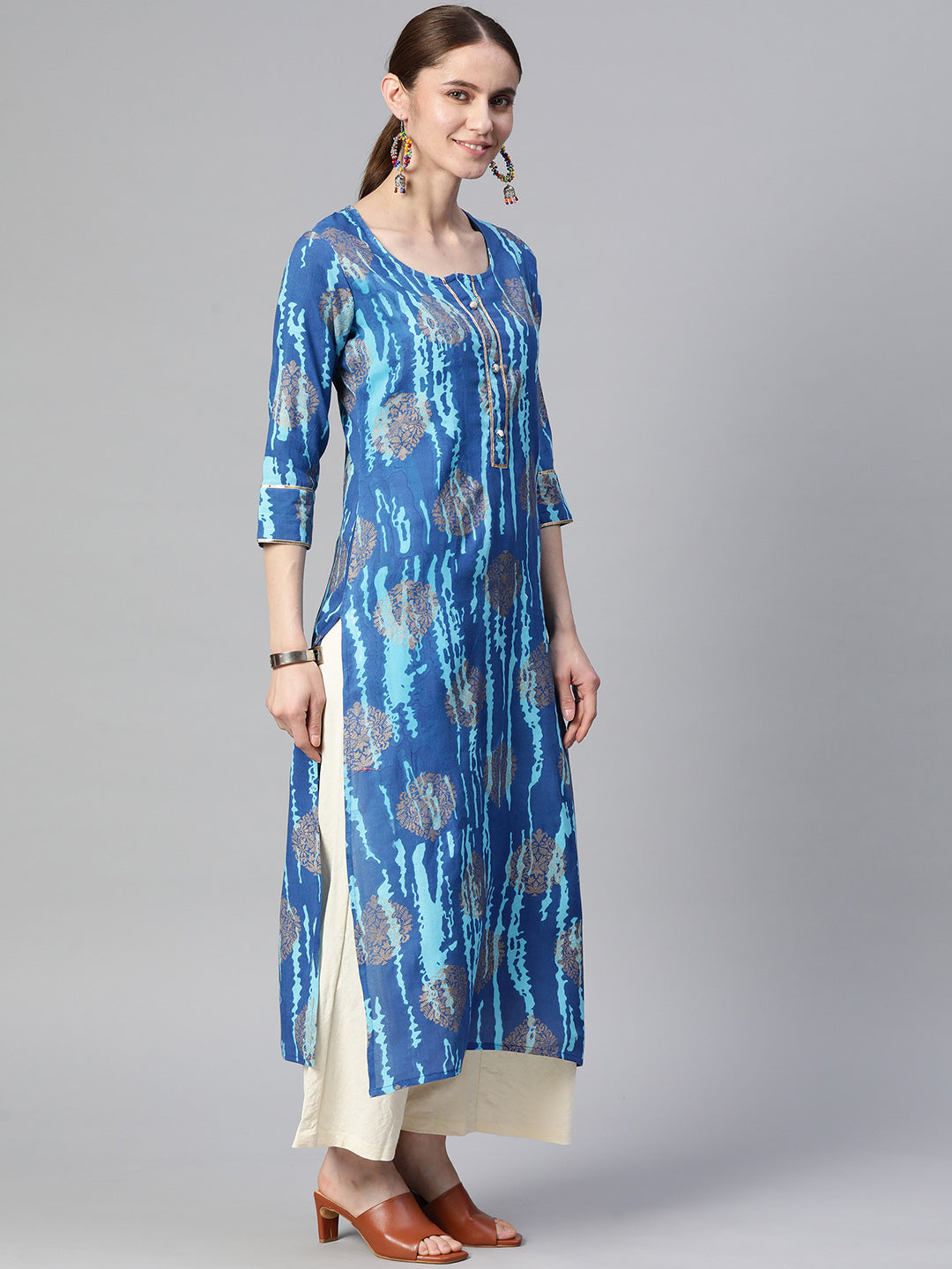 Straight Printed Viscose Rayon Kurta