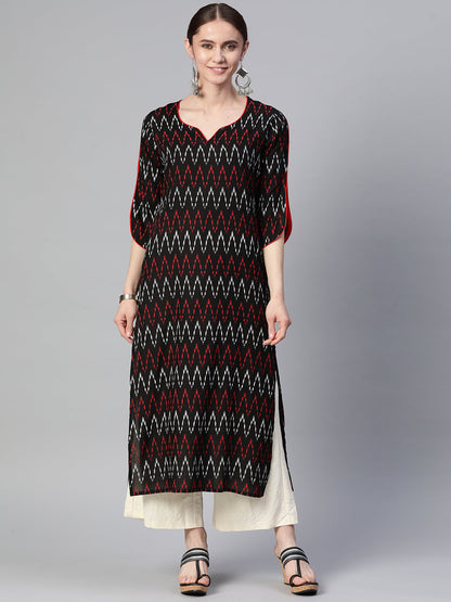 Straight Printed Viscose Rayon Kurta