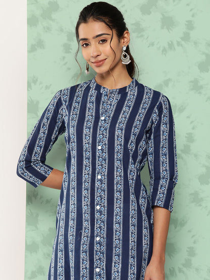 Straight Striped Pure Cotton Kurta
