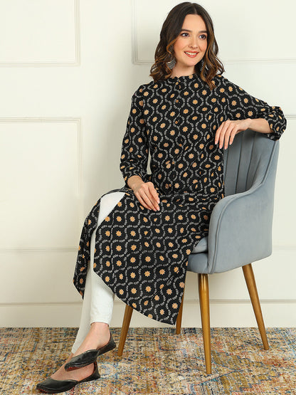 A-line Printed Pure Cotton Kurta