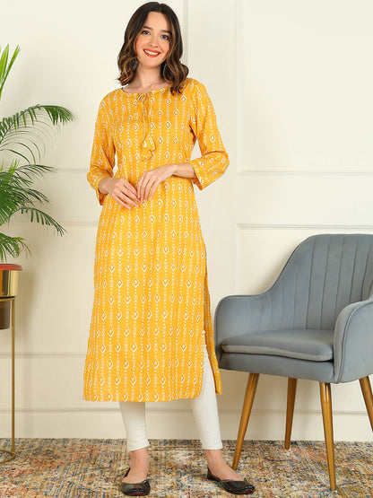 Straight Printed Pure Cotton Kurta