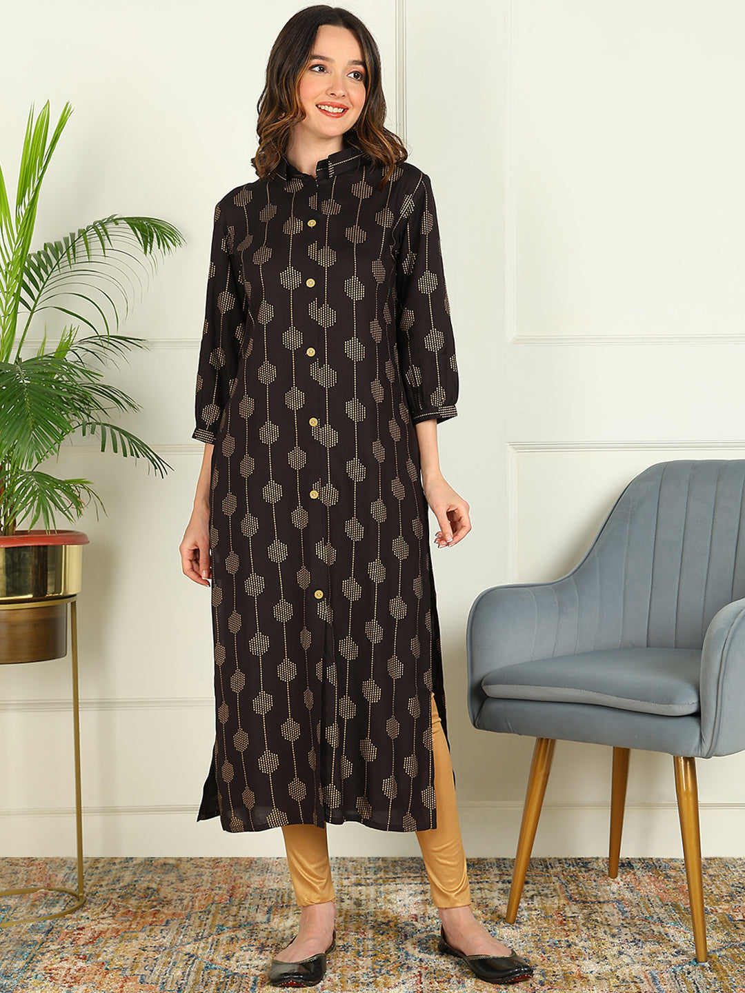 Straight Printed Pure Cotton Kurta