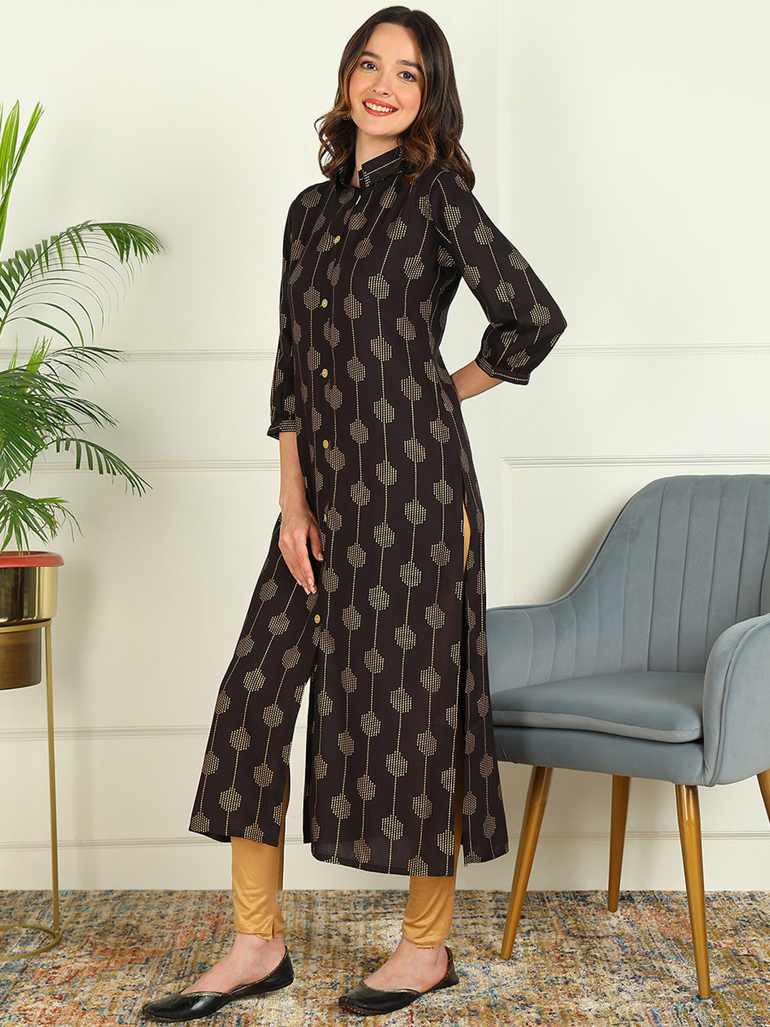 Straight Printed Pure Cotton Kurta