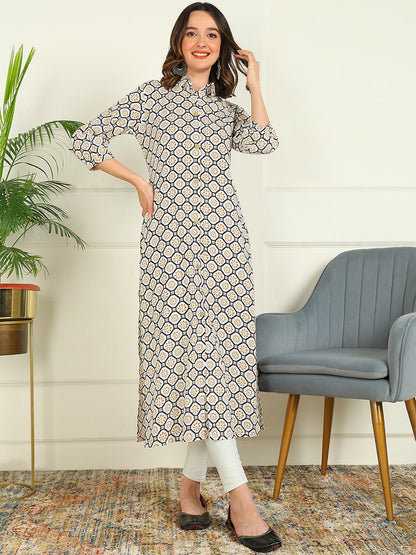 Straight Printed Pure Cotton Kurta