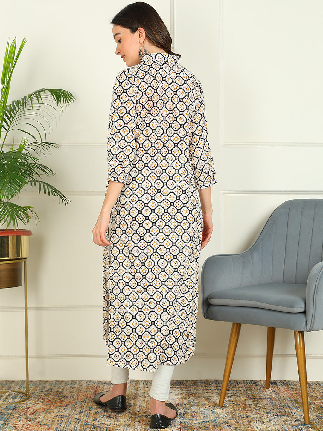 Straight Printed Pure Cotton Kurta