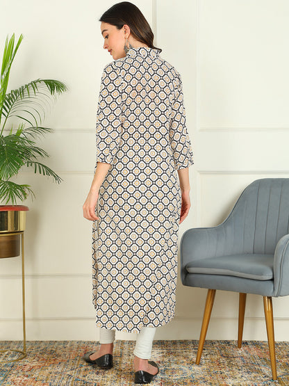 Straight Printed Pure Cotton Kurta