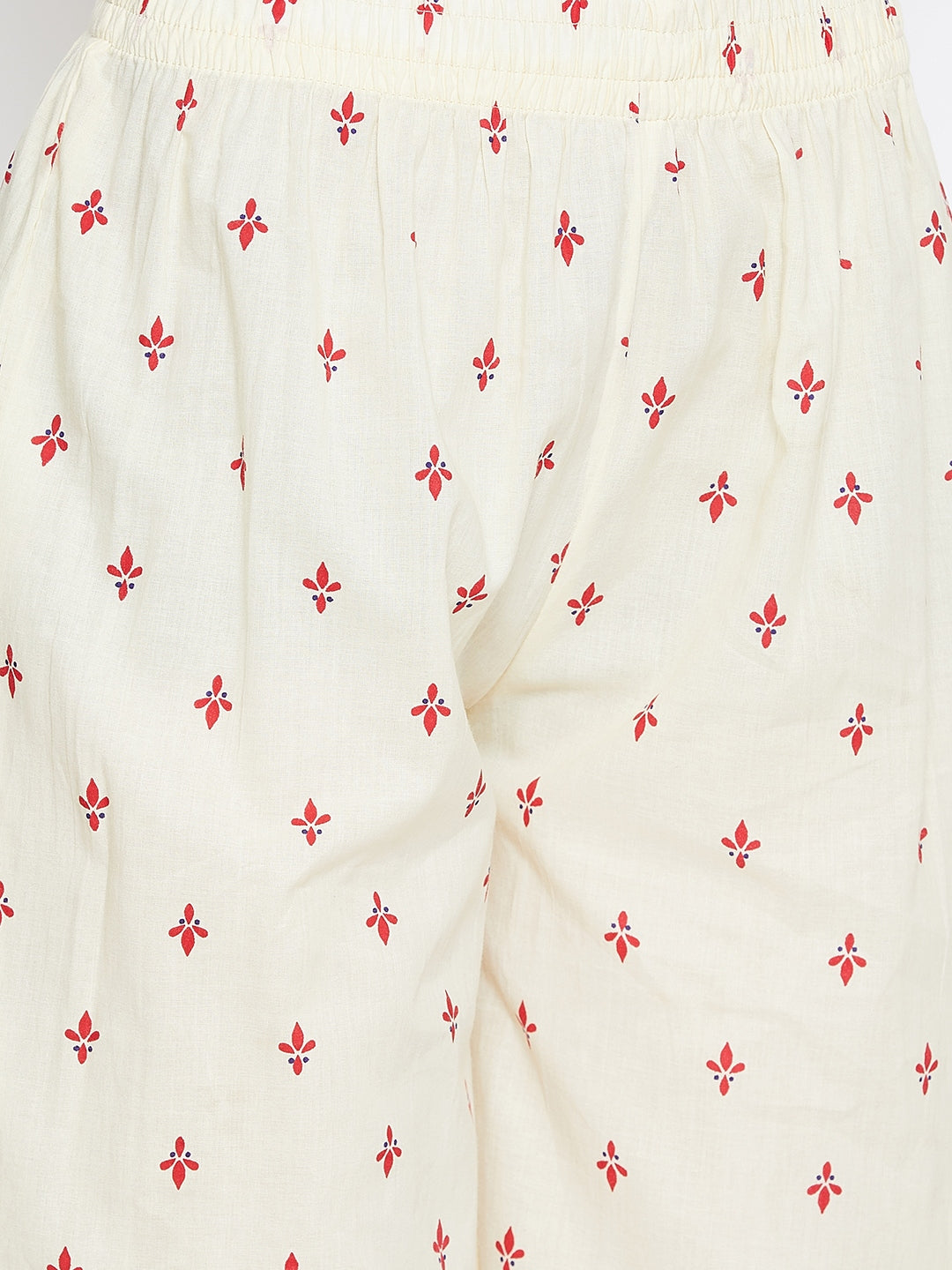 Printed Long A-line Cotton Kurta Set