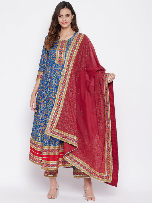 Printed Long Straight Rayon kurta Set