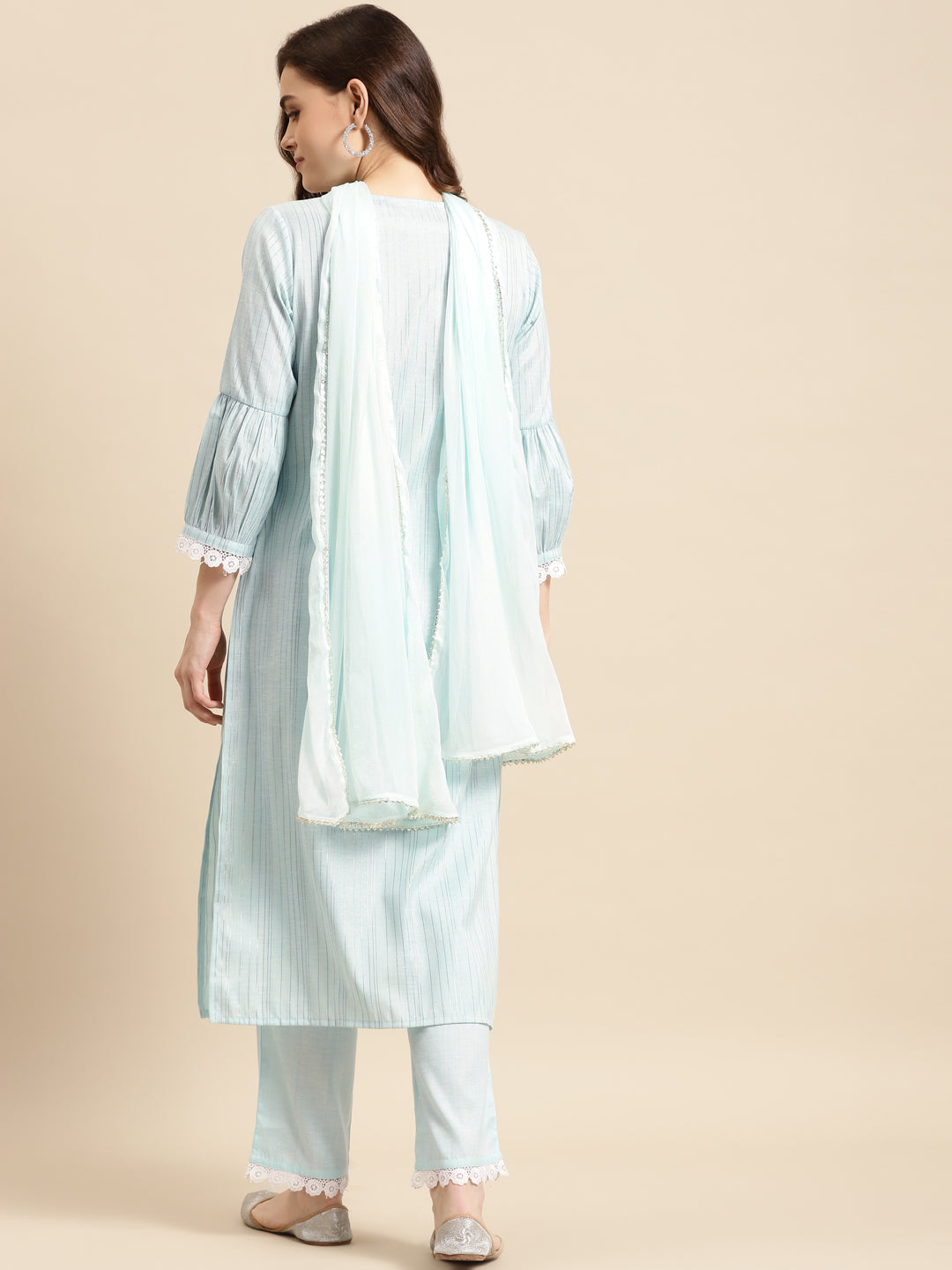 Printed Long Straight Rayon Kurta Bottom With Dupatta
