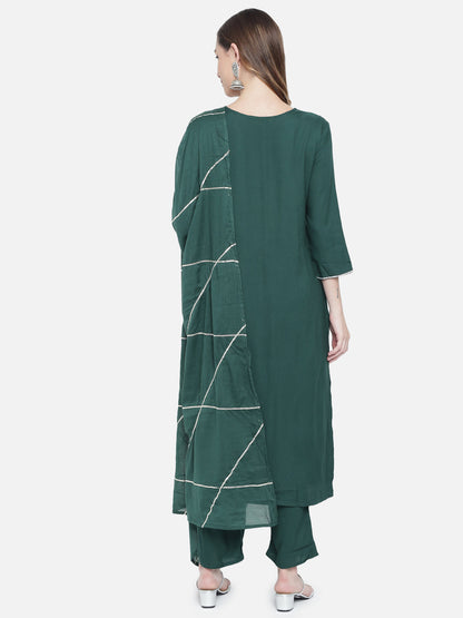 Long Rayon Kurta Bottom With Dupatta
