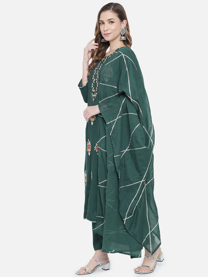 Long Rayon Kurta Bottom With Dupatta