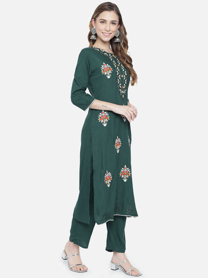 Long Rayon Kurta Bottom With Dupatta