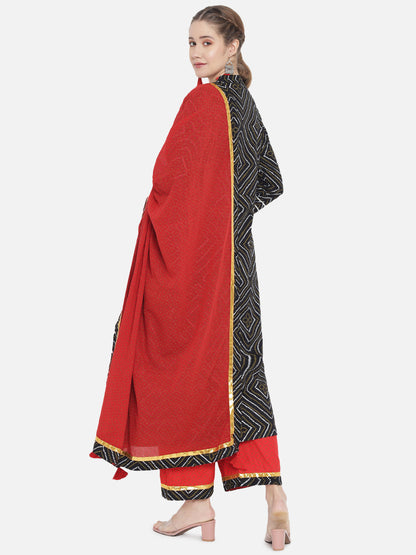 Embroidered Long A-line Rayon kurta Set