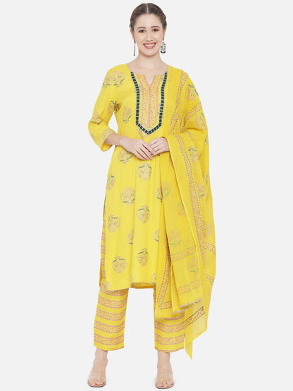 Printed Long Straight Rayon kurta Set