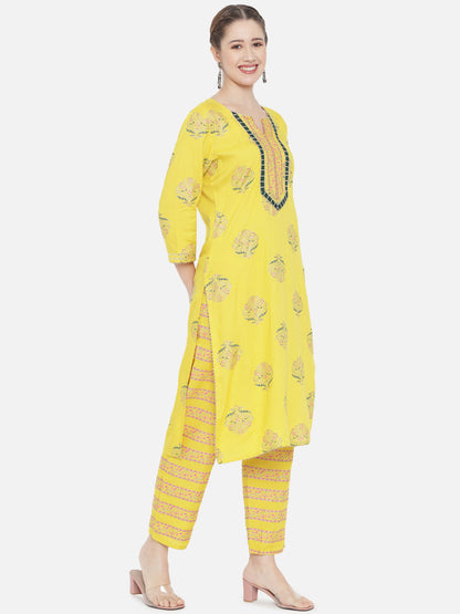 Printed Long Straight Rayon kurta Set