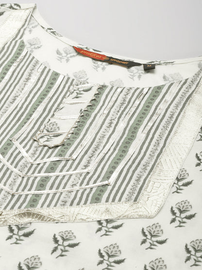 Printed Long Straight Cotton kurta Set