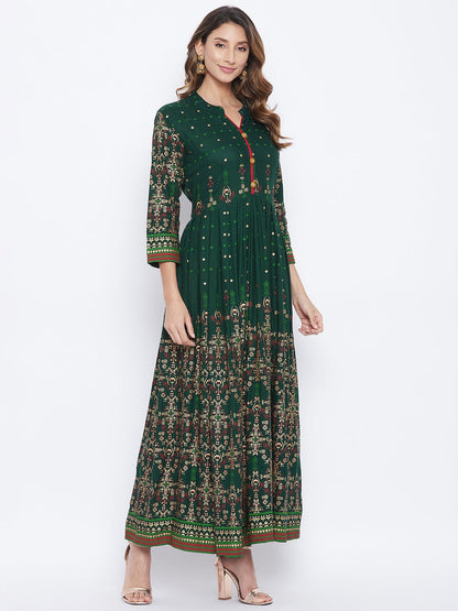 Anarkali Viscose Rayon Three-Quarter Sleeves Kurta