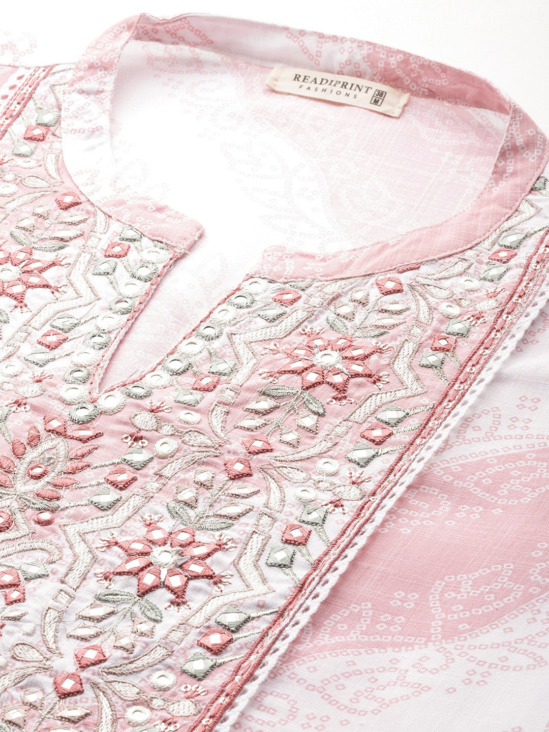 Pink Color Cotton Fabric Tiered Dress