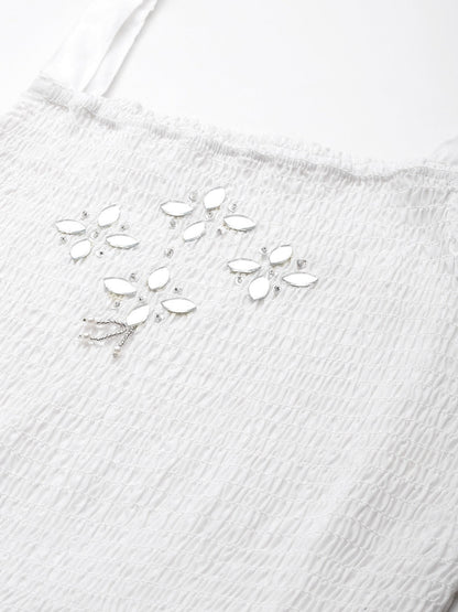 Green Color Cotton Fabric Tiered Dress With Jacket