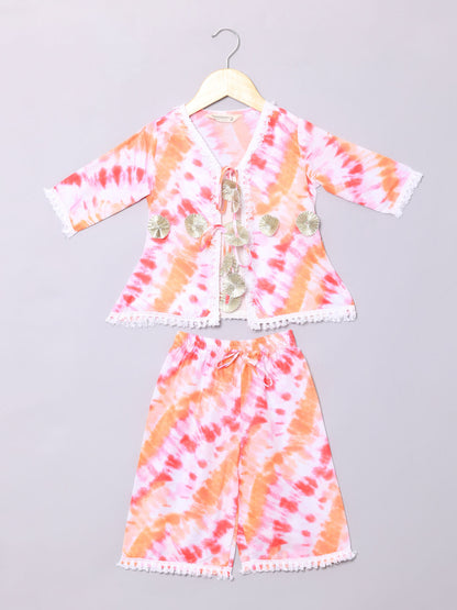 Aline Style Cotton Fabric Pink Color Top And Palazzo