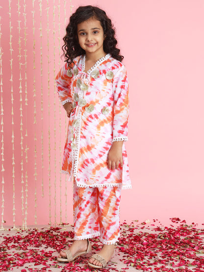 Aline Style Cotton Fabric Pink Color Top And Palazzo