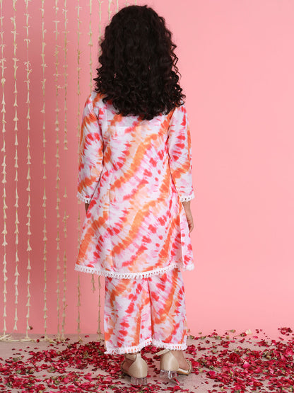 Aline Style Cotton Fabric Pink Color Top And Palazzo