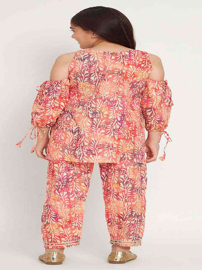 Straight Style Cotton Fabric Multi Color Kurti And Pyjama