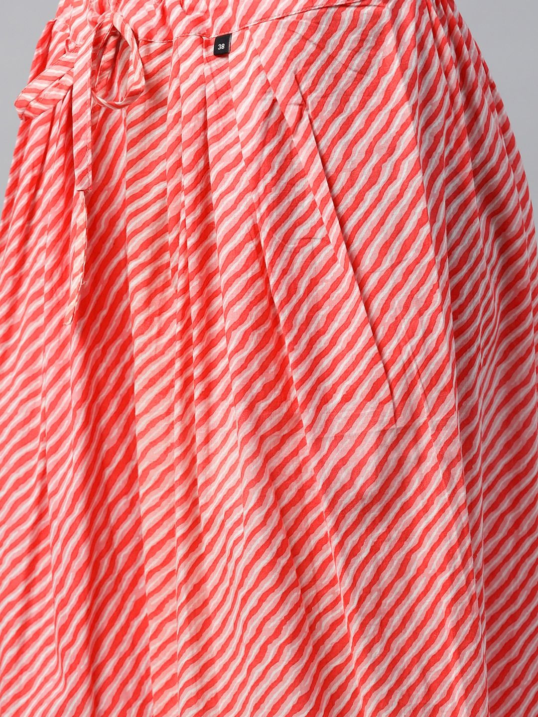 Straight Style Cotton Fabric White & Pink Color Kurta With Bottom With Dupatta