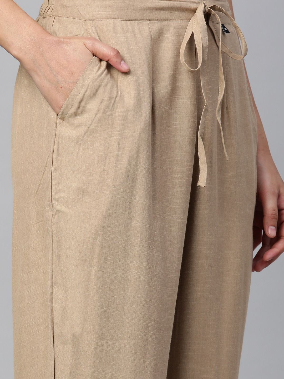 Straight Style Rayon Fabric Beige Color Kurta With Bottom & Dupatta